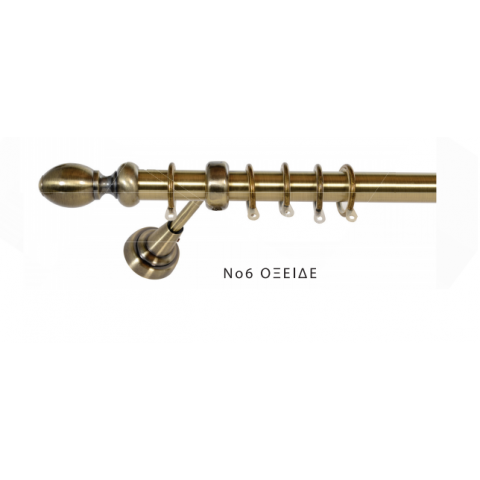 πτυσόμενη κουρτινόβεργα 140 έως 250 Νο 6 οξειδέ