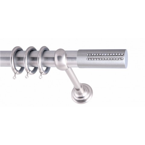 ΚΟΥΡΤΙΝΟΞΥΛΟ LINDOS FRANS  Φ35 ΝΙΚΕΛ ΜΑΤ ΜΕ ΧΡΩΜΙΟ ΕΞΑΡΤΗΜΑΤΑ