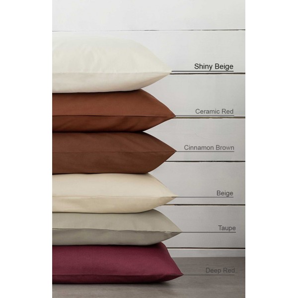 Σεντόνι Ημίδιπλο Unicolors - Shiny Beige5206400317235