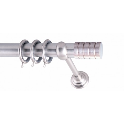 ΚΟΥΡΤΙΝΟΞΥΛΟ BAR FRANS  Φ35 ΝΙΚΕΛ ΜΑΤ ΜΕ ΝΙΚΕΛ ΜΑΤ ΕΞΑΡΤΗΜΑΤΑ