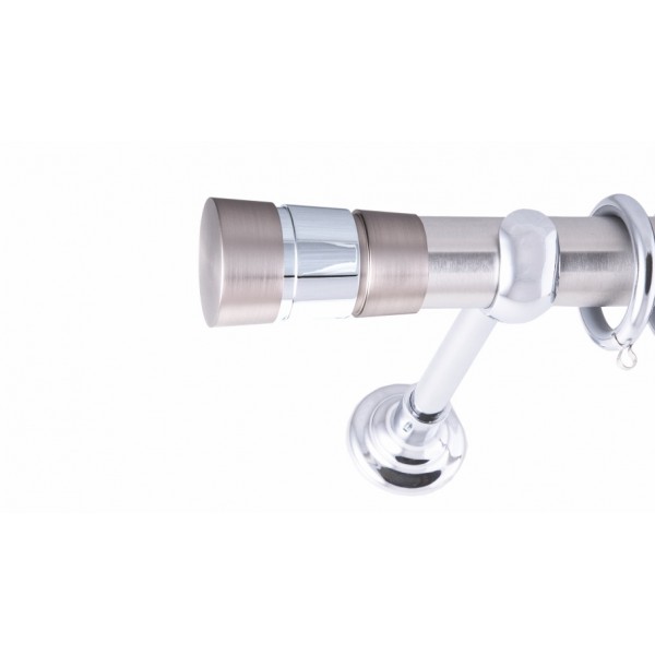 ΚΟΥΡΤΙΝΟΞΥΛΟ ALFA FRANS  Φ35 ΝΙΚΕΛ ΜΑΤ ΜΕ ΧΡΩΜΙΟ ΕΞΑΡΤΗΜΑΤΑ