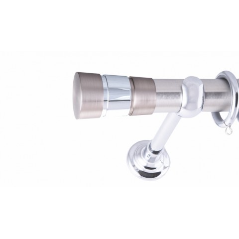 ΚΟΥΡΤΙΝΟΞΥΛΟ ALFA FRANS  Φ35 ΝΙΚΕΛ ΜΑΤ ΜΕ ΧΡΩΜΙΟ ΕΞΑΡΤΗΜΑΤΑ