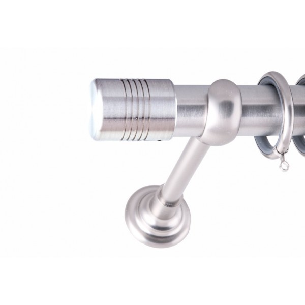 ΚΟΥΡΤΙΝΟΞΥΛΟ BISTRO FRANS Φ35 ΝΙΚΕΛ ΜΑΤ ΜΕ ΝΙΚΕΛ ΜΑΤ ΕΞΑΡΤΗΜΑΤΑ