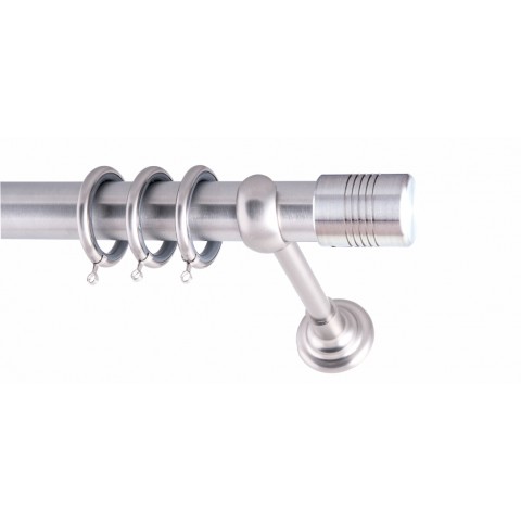 ΚΟΥΡΤΙΝΟΞΥΛΟ BISTRO FRANS Φ35 ΝΙΚΕΛ ΜΑΤ ΜΕ ΝΙΚΕΛ ΜΑΤ ΕΞΑΡΤΗΜΑΤΑ