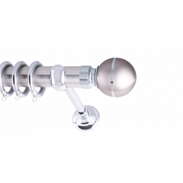 ΚΟΥΡΤΙΝΟΞΥΛΟ PACIFIC FRANS  Φ35 ΝΙΚΕΛ ΜΑΤ ΜΕ ΧΡΩΜΙΟ ΕΞΑΡΤΗΜΑΤΑ