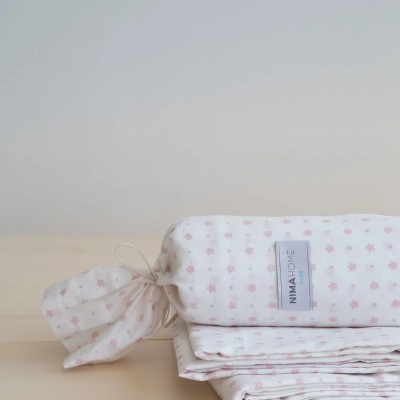 Σεντόνι Μονό - Tiny Star Pink