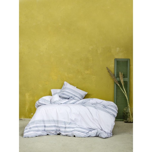 Nima Home Σετ Σεντόνια Υπέρδιπλα (240x260) - Level Blue 100% Βαμβάκι ΜΕ ΛΑΣΤΙΧΟ 160x200+325206482024946