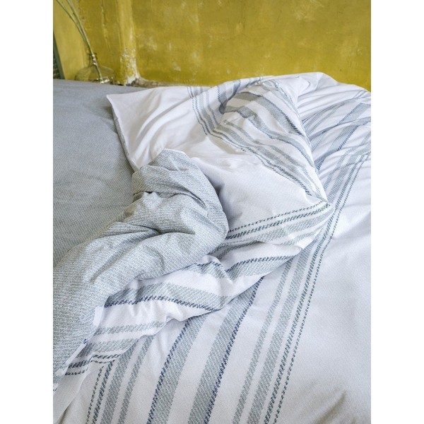 Nima Home Σετ Σεντόνια Υπέρδιπλα (240x260) - Level Blue 100% Βαμβάκι ΜΕ ΛΑΣΤΙΧΟ 160x200+325206482024946