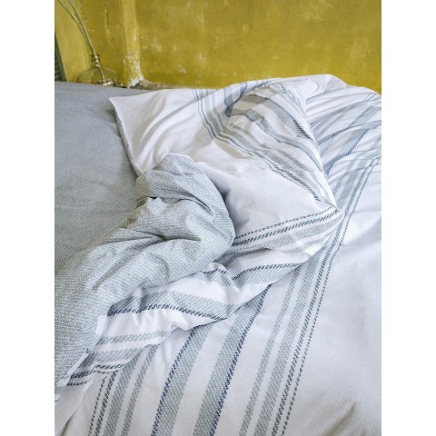 Nima Home Σετ Σεντόνια Υπέρδιπλα (240x260) - Level Blue 100% Βαμβάκι ΜΕ ΛΑΣΤΙΧΟ 160x200+325206482024946