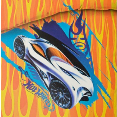 ΣΕΤ ΣΕΝΤΟΝΙΑ ΗΜΙΔΙΠΛΑ 170X260 HOT WEELS πορτοκαλί 2