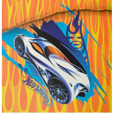 ΣΕΤ ΣΕΝΤΟΝΙΑ ΗΜΙΔΙΠΛΑ 170X260 HOT WEELS πορτοκαλί kentia