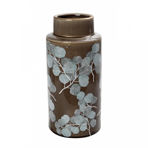 ΔΙΑΚΟΣΜΗΤΙΚΟ ΒΑΖΟ ΚΕΡΑΜIKO. ''ΦΥΛΛΑ'' ΛΑΔΙ 10.5x10.5x24 ΕΚ CER2256 ESPIEL5205918276195