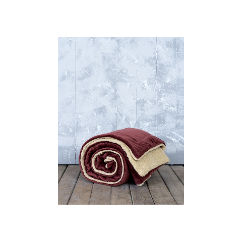 Πάπλωμα Υπέρδιπλο 220x240 Nuan Wine Red - Light Beige Nima