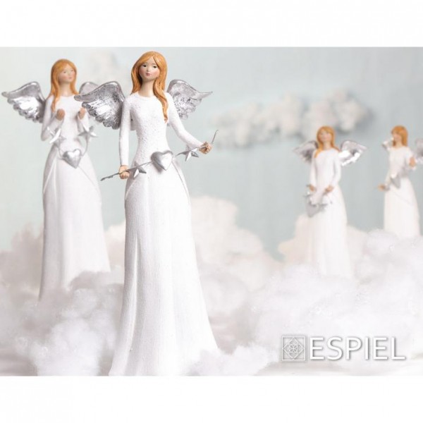 Χριστουγεννιάτικο Αγγελάκι Λευκό 29cm MT2636K2 ESPIEL5205918299668