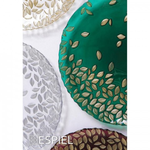 FOLIAGE ΠΙΑΤΕΛΑ ΔΙΑΦΑΝΗ ΜΕ ΑΣΗΜΙ ΦΥΛΛΑ 33ΕΚ. DAC1602 ESPIEL5205918303266