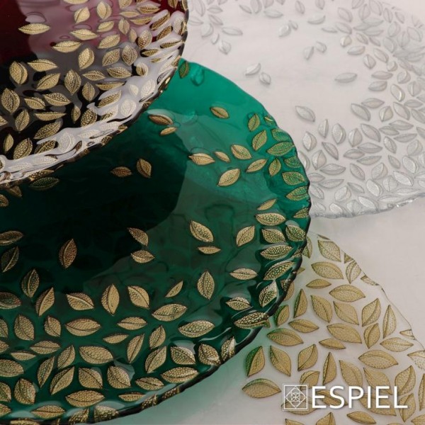 FOLIAGE ΠΙΑΤΕΛΑ ΔΙΑΦΑΝΗ ΜΕ ΑΣΗΜΙ ΦΥΛΛΑ 33ΕΚ. DAC1602 ESPIEL5205918303266