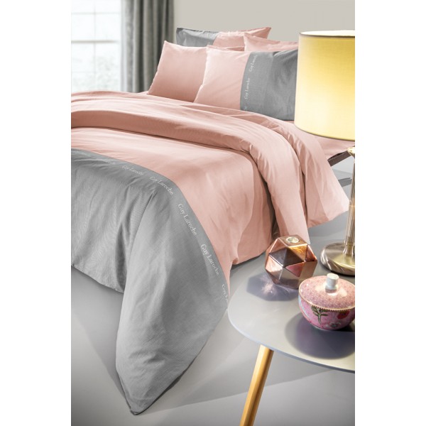 Σεντόνια μονό   (Σετ 3 τεμ. ) 160X265 Guy Laroche Etoile Dusty Pink