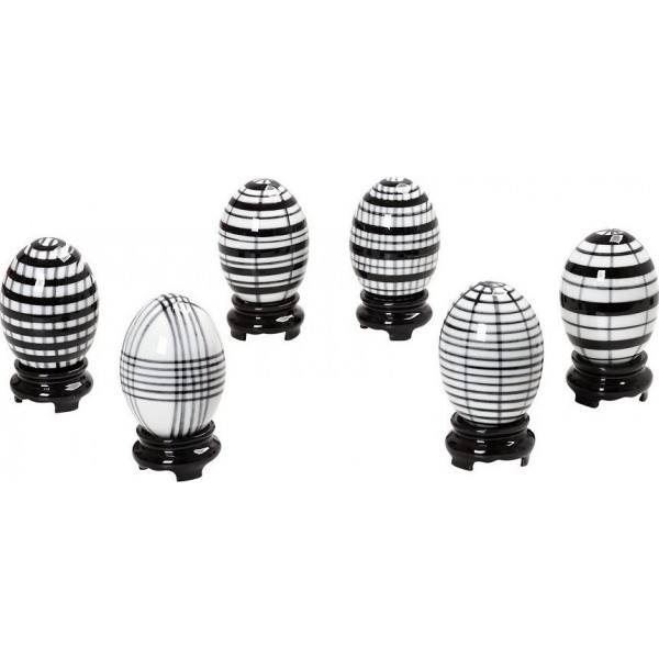 Αυγό Πορσελάνινο Ασπρόμαυρο 8.2εκ ESPIEL