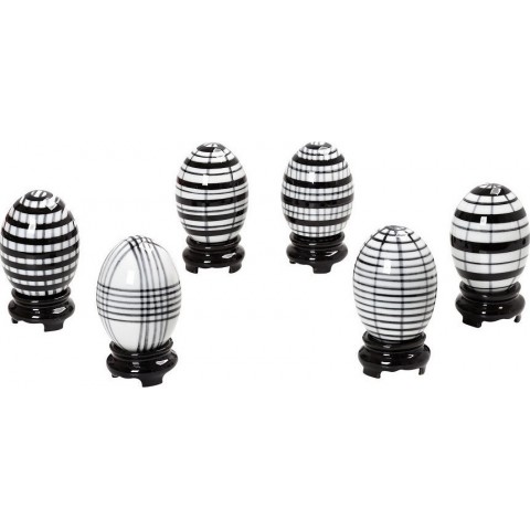 Αυγό Πορσελάνινο Ασπρόμαυρο 8.2εκ ESPIEL