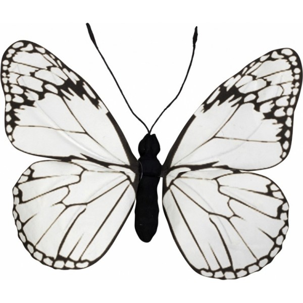 Διακοσμητική Πεταλούδα Τοίχου από Χαρτί Λευκή 70x7x80cm - ESPIEL