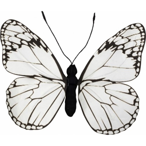 Διακοσμητική Πεταλούδα Τοίχου από Χαρτί Λευκή 70x7x80cm - ESPIEL