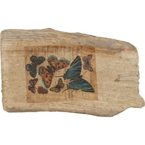 Διακοσμητικό Ξύλο "Πεταλούδες" Natural 16x10x4,5 - ESPIEL