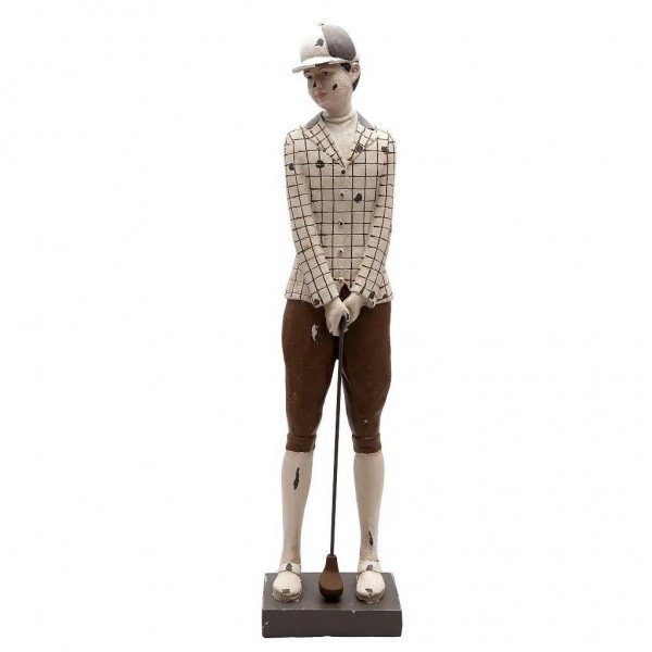 Διακοσμητική Φιγούρα Παίκτη Γκολφ HOU112 Μπεζ 9x8x31cm - ESPIEL