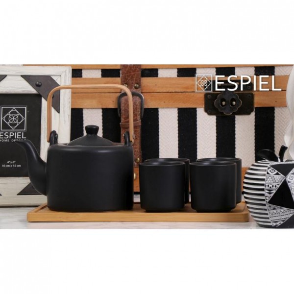 RITUAL ΣΕΤ ΤΣΑΓΙΟΥ ΜΕ ΣΙΤΑ 1x750/4x150ml ΜΕ ΔΙΣΚΟ ΜΠΑΜΠΟΥ ΜΑΥΡΟ - SPI116ESPIEL