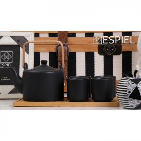 RITUAL ΣΕΤ ΤΣΑΓΙΟΥ ΜΕ ΣΙΤΑ 1x750/4x150ml ΜΕ ΔΙΣΚΟ ΜΠΑΜΠΟΥ ΜΑΥΡΟ - SPI116ESPIEL