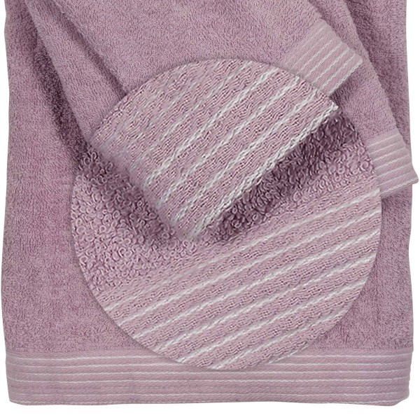 Πετσέτες Μπάνιου (Σετ 3τμχ) Das Home Best Line 0588 Μωβ