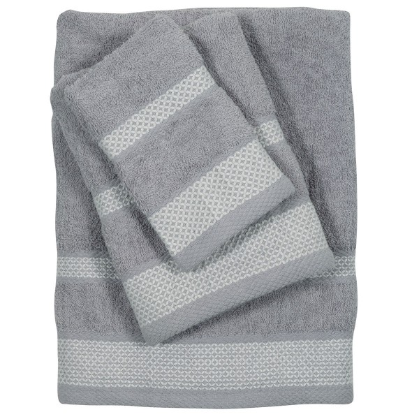 Πετσέτες Μπάνιου (Σετ 3τμχ) Das Home Best Line 0592 Γκρι