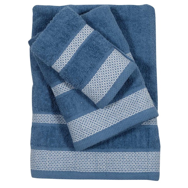 Πετσέτες Μπάνιου (Σετ 3τμχ) Das Home Best Line 0594 Μπλε