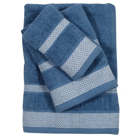 Πετσέτες Μπάνιου (Σετ 3τμχ) Das Home Best Line 0594 Μπλε