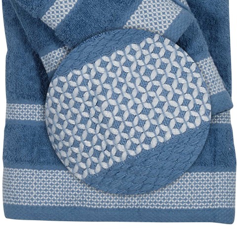 Πετσέτες Μπάνιου (Σετ 3τμχ) Das Home Best Line 0594 Μπλε