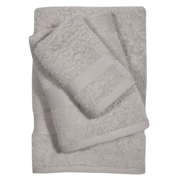 Πετσέτες Μπάνιου (Σετ 3τμχ) Das Home Best Line 0596 Γκρι