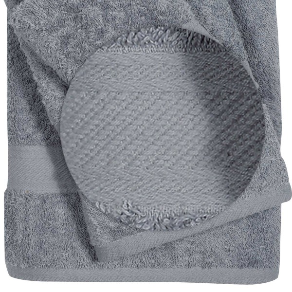 Πετσέτες Μπάνιου (Σετ 3τμχ) Das Home Best Line 0597 Γκρι