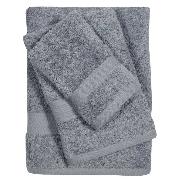 Πετσέτες Μπάνιου (Σετ 3τμχ) Das Home Best Line 0597 Γκρι