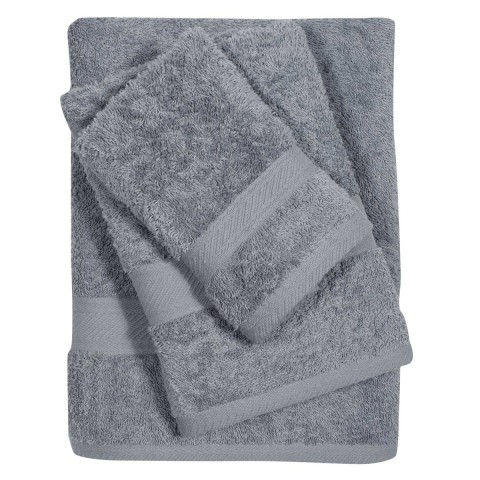 Πετσέτες Μπάνιου (Σετ 3τμχ) Das Home Best Line 0597 Γκρι