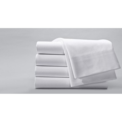 Σεντόνι Γίγας  ( 220tc) Άστρος percale λευκό ρίγα 1cm  280Χ300 100% βαμβάκι  2