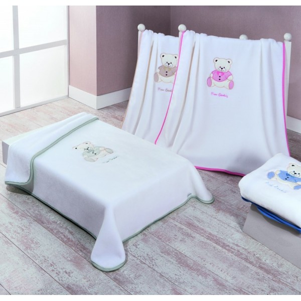 Βρεφική κουβέρτα Pierre Cardin Γκρί  110x140 Nancy 545