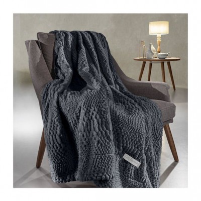 Γούνινο Ριχτάρι Τετραθέσιο 170x350cm Crusty Old Pink  Με Διακοσμητική Μαξιλαροθήκη  Guy Laroche5206480578472