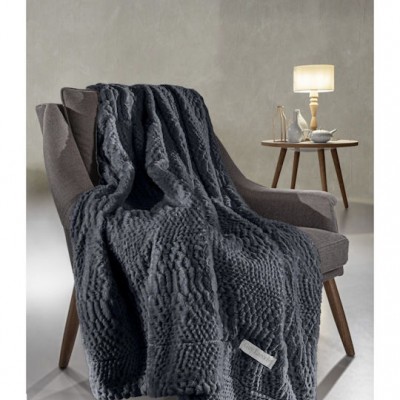 Γούνινο Ριχτάρι Τετραθέσιο 170x350cm Crusty Old Pink  Με Διακοσμητική Μαξιλαροθήκη  Guy Laroche5206480578472