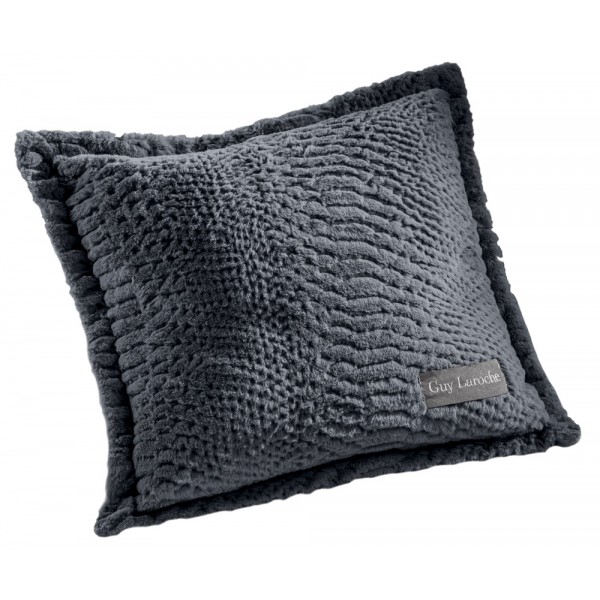 Γούνινο Ριχτάρι Τετραθέσιου Καναπέ Crusty Carbon  170x350cm με Μαξιλαροθήκη Guy Laroche5206480578441