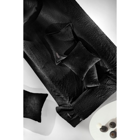 Γούνινο Ριχτάρι Πολυθρόνας Crusty Black  130x170cm σετ 2τμχ  με Μαξιλαροθήκη   Guy Laroche5206480604751