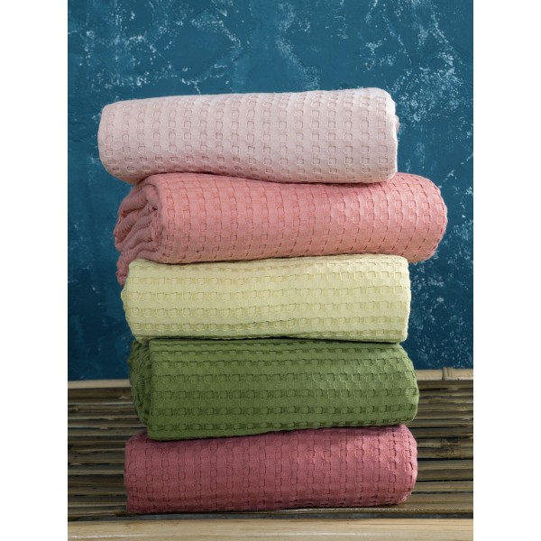 Κουβέρτα πικέ waffle Habit - Graphite 220x240 papyrus