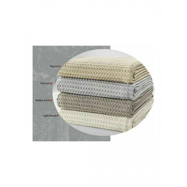 Κουβέρτα πικέ waffle Habit - Graphite 220x240 papyrus