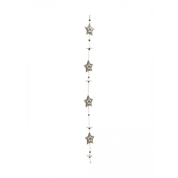 Διακοσμητική Γιρλάντα με Ξύλινα Αστέρια 100εκ XMA244K6 - ESPIEL