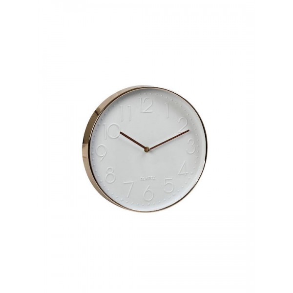 Ρολόι Τοίχου Μεταλλικό Λευκό 29.3cm - ESPIEL ROL612