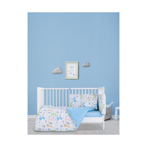 Σετ Βρεφικά Σεντόνια Κούνιας Βαμβακερά Dino Roer 3τμχ 120x160εκ.5206482075504