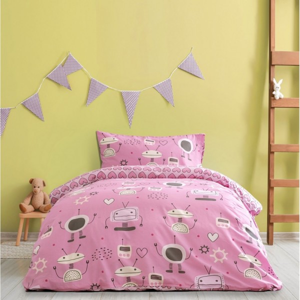 Σετ Σεντόνια Μονά (160Χ260 ) Robo Love Kocoon5206482081697